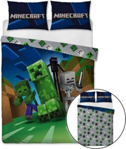 Cojín Minecraft Reversible Creeps – Producto Oficial con Relleno