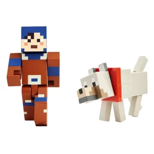 Figura de Minecraft Dungeons Hex fusion con cofre de juguete y accesorios – Regalo para niños +6 años