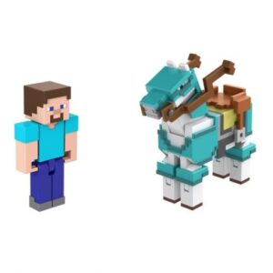 Figuras de acción Minecraft Steve y su caballo de diamantes de Mattel