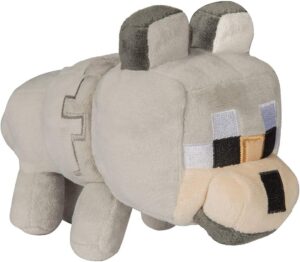 Peluche Minecraft Happy Explorer: Lobo Salvaje sin Domar