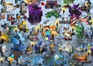 Puzzle Ravensburger Minecraft Mobs 1000 – ¡Completa la colección! (17188)