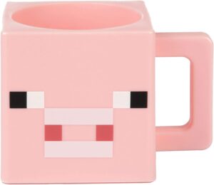 Taza Plástica Minecraft con Carita de Cerdo: ¡Ideal para Fans!